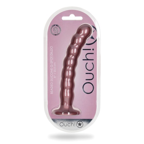 Rose Gold Beaded G-Spot Dildo - Shots Ouch