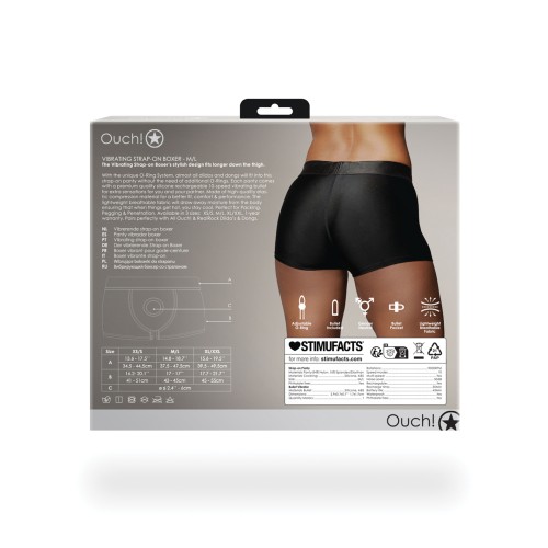 Shots Ouch Vibrating Strap-On Boxer for Couples