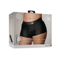 Boxer Vibrante Strap-On Ouch - Negro XL/XXL