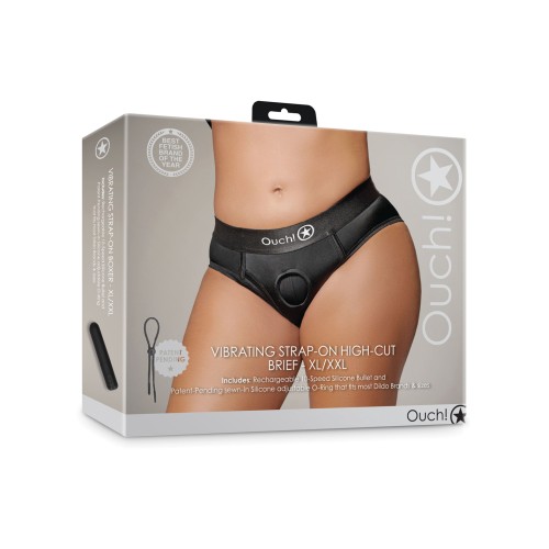 Vibrating Strap-On High-Cut Brief for Adventurous Couples