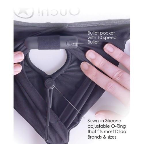 Vibrating Strap-On High-Cut Brief for Adventurous Couples