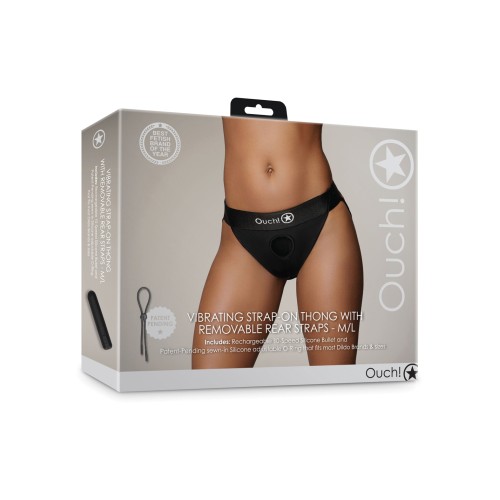 Shots Ouch Vibrating Strap-on Thong