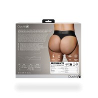 Shots Ouch Vibrating Strap On Thong Black XL/XXL