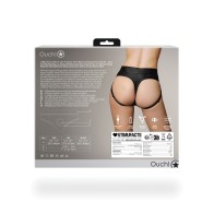 Vibrating Strap On Thong with Removable Straps