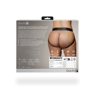 Shots Ouch Vibrating Strap-On Panty Harness - Open Back