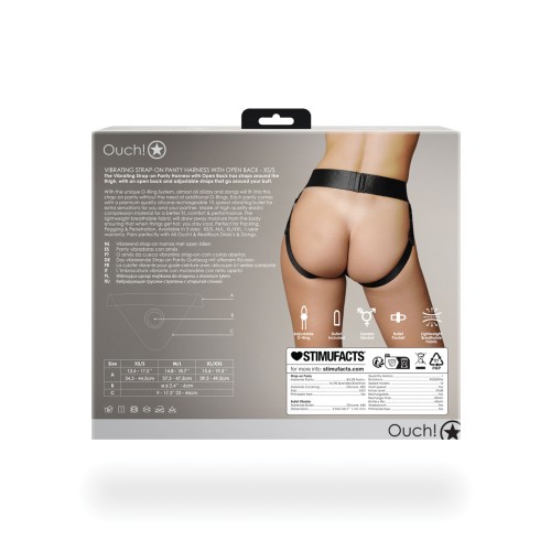 Arnés de Panty Vibrante Strap-on Negro