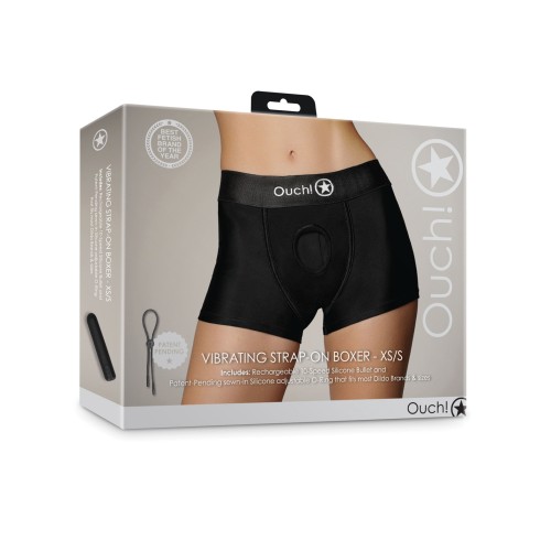 Shots Ouch Vibrating Strap-On Boxer for Couples