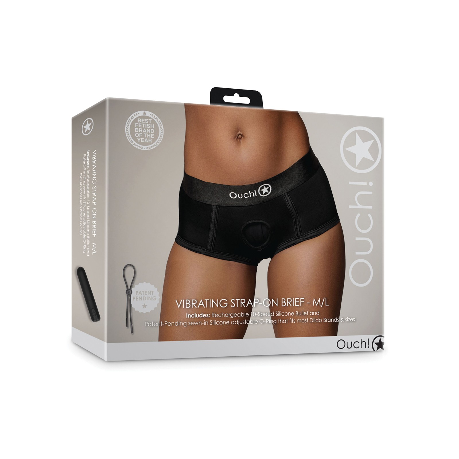 Shots Ouch Vibrating Strap-On Brief - Ultimate Pleasure