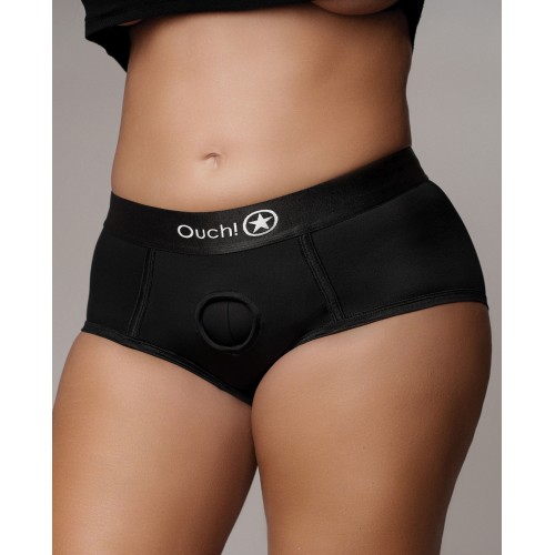 Braga Strap-On Vibradora Ouch! - Negra XL/XXL