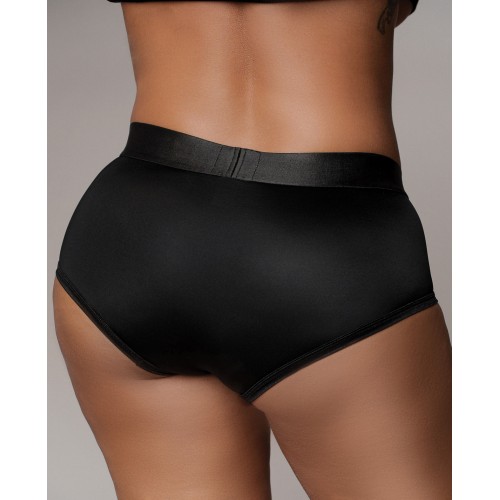 Shots Ouch Vibrating Strap On Brief - Black XL/XXL