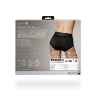 Shots Ouch Vibrating Strap-On Brief Black XS/S