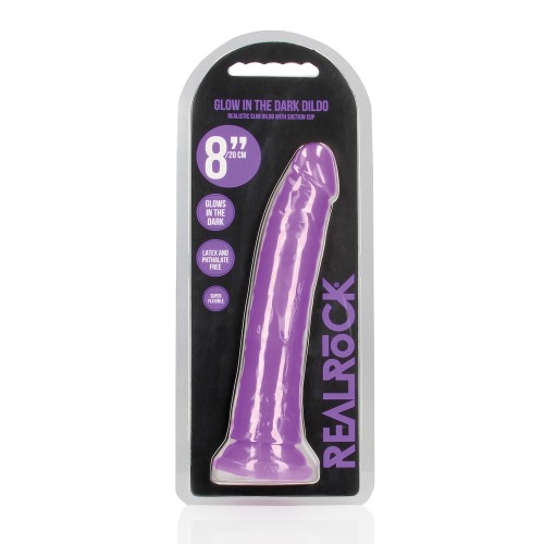 Shots RealRock 8 Slim Glow in the Dark Dildo