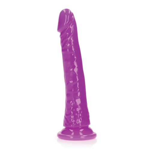 Dildo Slim Glow in the Dark de 8" - Púrpura Neón