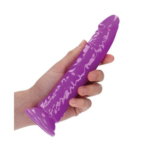 Dildo Slim Glow in the Dark de 8" - Púrpura Neón