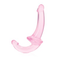 Shots RealRock Crystal Clear Strapless Strap-On - Pink