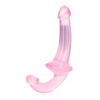 Shots RealRock Crystal Clear Strapless Strap-On - Pink