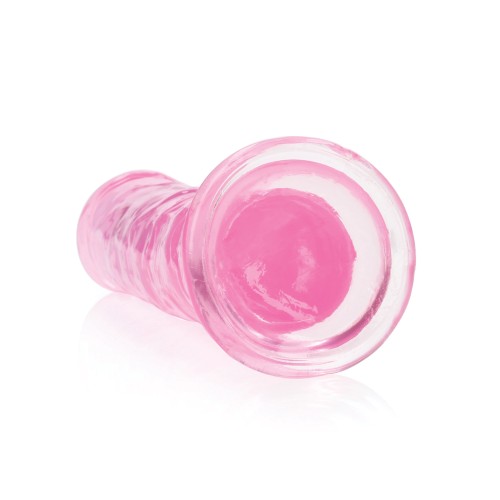 Dildo Transparente RealRock de 8" con Ventosa Rosa