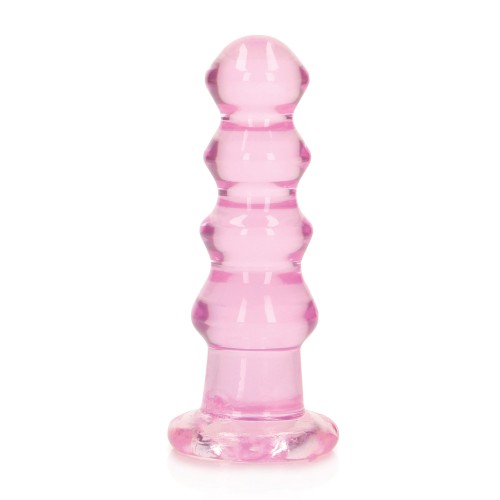 Crystal Clear Curvy Dildo/Butt Plug - Pink