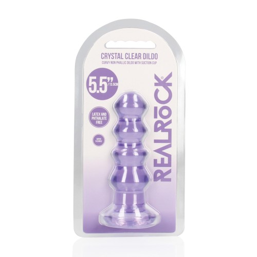 Shots RealRock Crystal Clear 5.5" Dildo/Butt Plug - Purple