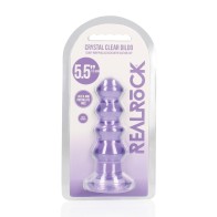 Shots RealRock Crystal Clear 5.5" Dildo/Butt Plug - Purple