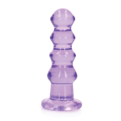 Shots RealRock Crystal Clear 5.5" Dildo/Butt Plug - Purple