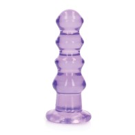 Shots RealRock Crystal Clear 5.5" Dildo/Butt Plug - Purple