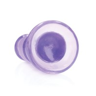 Shots RealRock Crystal Clear 5.5" Dildo/Butt Plug - Purple