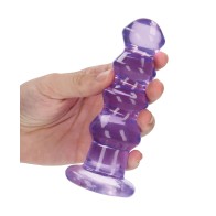 Shots RealRock Crystal Clear 5.5" Dildo/Butt Plug - Purple