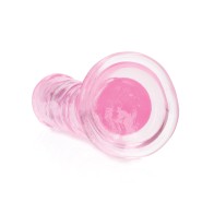 Shots RealRock 6" Clear Dildo with Suction Cup - Pink