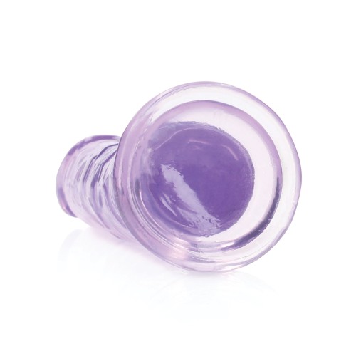 Shots RealRock Crystal Clear 6 Inch Dildo with Suction Cup Purple