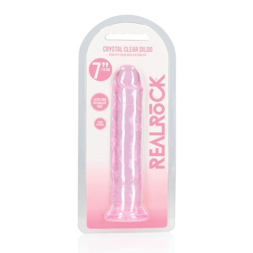 Dildo Rosa de 7" RealRock con Ventosa