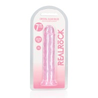 7" Pink RealRock Dildo with Suction Cup