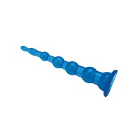 Blue Line 8.5" Anal Beads with Suction Base