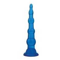 Blue Line C & B Anal Beads with Suction Base