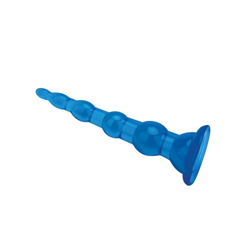 Blue Line C & B Anal Beads with Suction Base