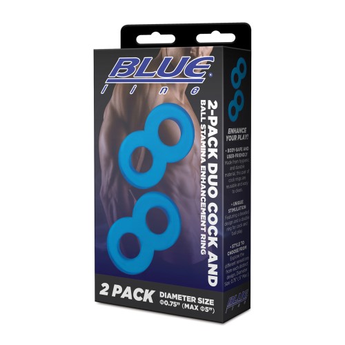 Blue Line Dual Cock & Ball Stamina Rings