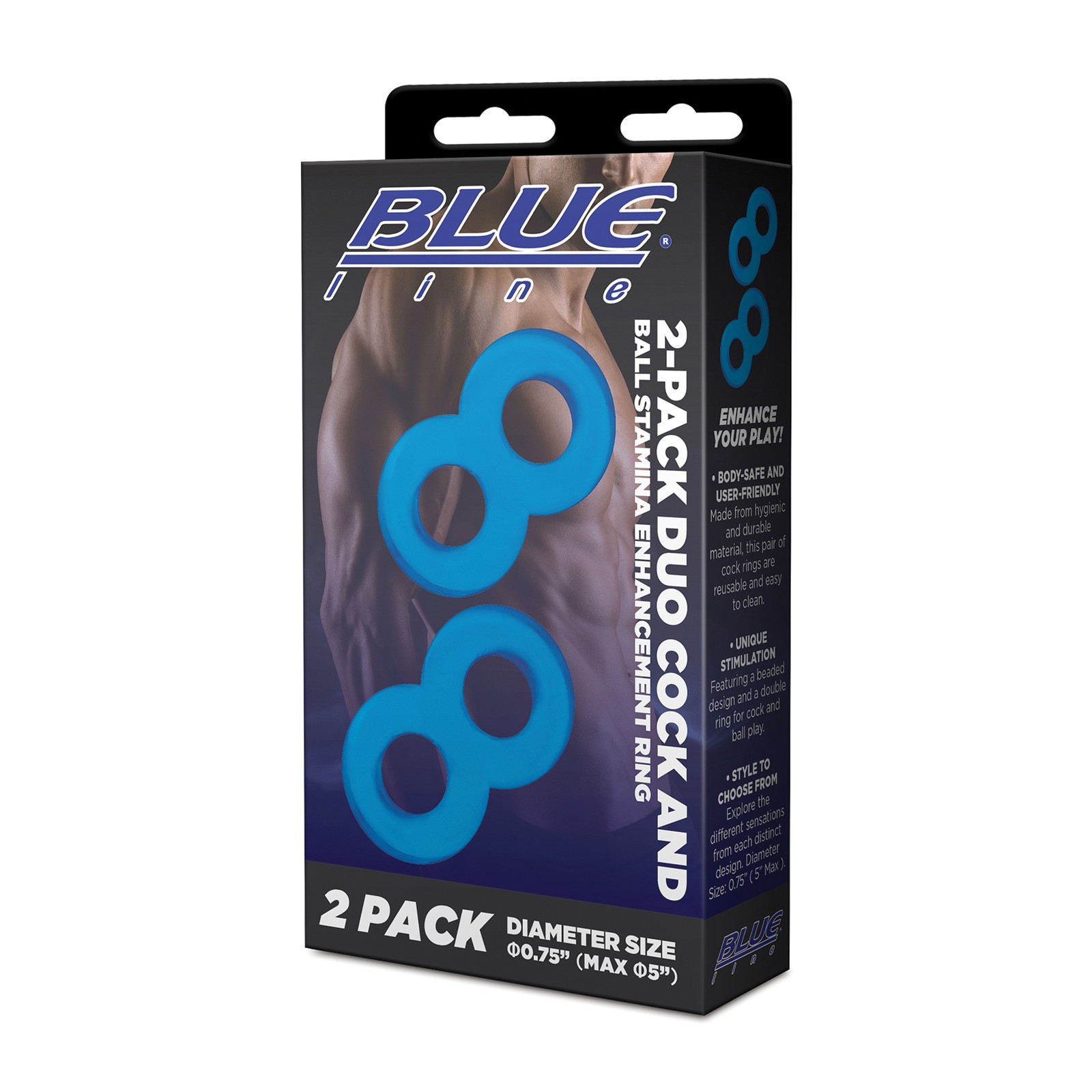 Blue Line Dual Cock & Ball Stamina Rings