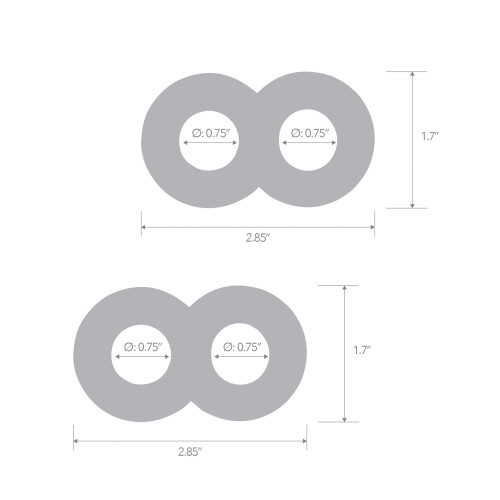 Blue Line Dual Cock & Ball Stamina Rings