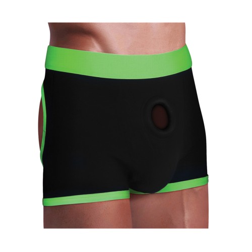 Boxers Strap-On Get Lucky XS-S Negro Verde para Placer Óptimo