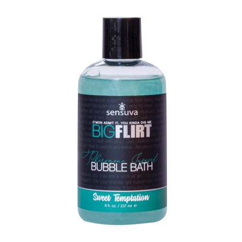 Sensuva Big Flirt Baño de Burbujas de Feromonas 8 oz Dulce Tentación