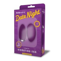 Huevo Vibrante Remoto Bodywand Date Night Púrpura