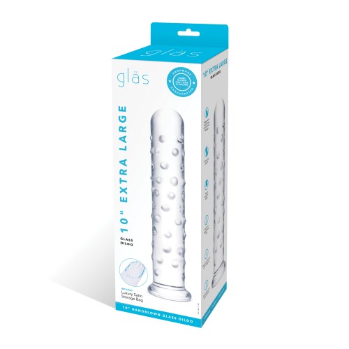 Clear 10 Inch Glass Dildo for Intense Orgasms