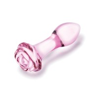 Glas Rosebud Butt Plug Set - Pink