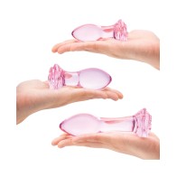 Glas Rosebud Butt Plug Set - Pink