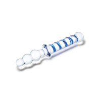 Glas 10" Twister Dual Ended Dildo - Blue