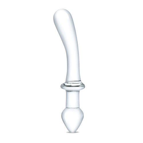 Glas 9" Classic Curved Dual Ended Dildo - Clear