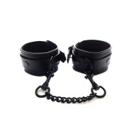 Rouge Leather Wrist Cuffs - Black