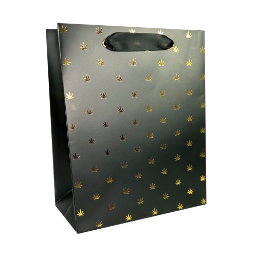 Polka Dot Gift Bag - Black and Gold