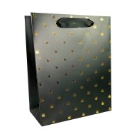 Polka Dot Gift Bag - Black and Gold