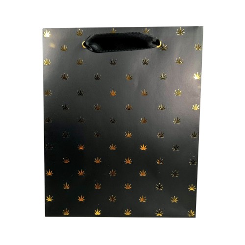 Polka Dot Gift Bag - Black and Gold